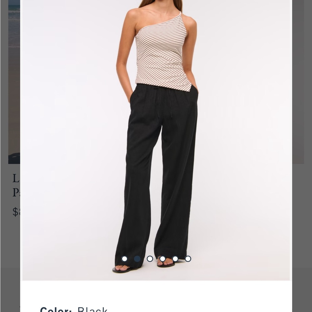 Abercrombie Linen-Blend Pull-On Pant